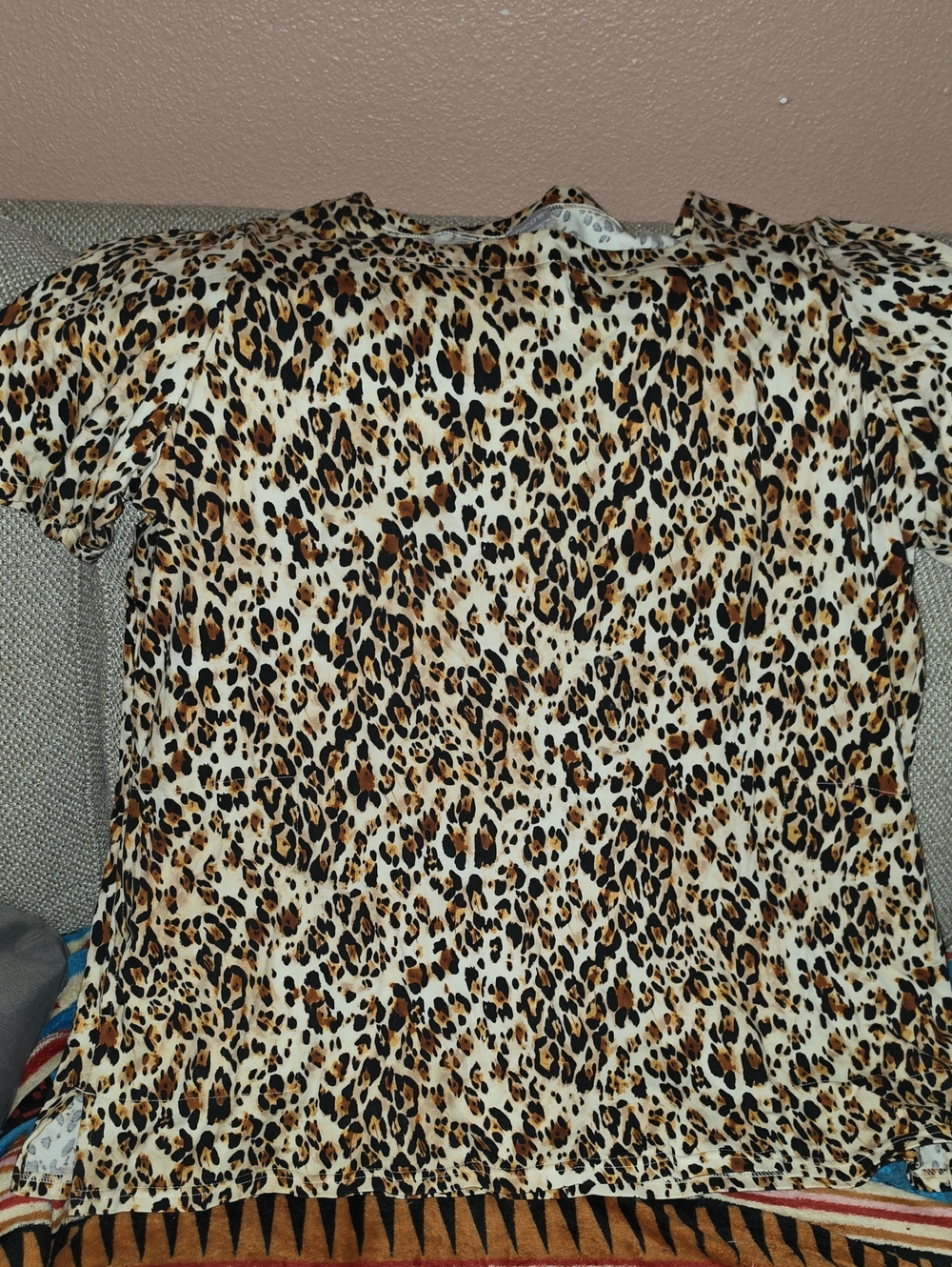 Chico's Leopard Print Short Sleeve Tee - Brown & Black